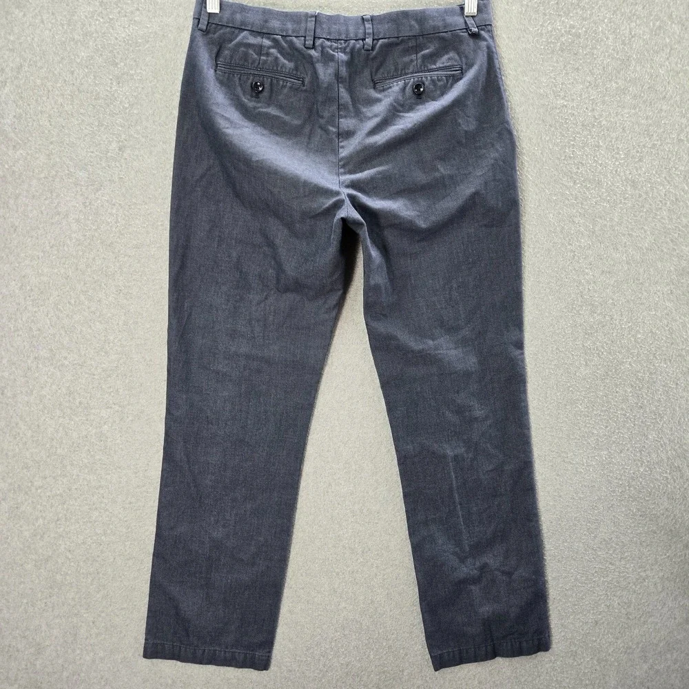 Banana Republic Men Pants 33x32 Blue Kentfield‎ Dress Chino Flat Front